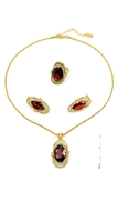 Picture of Hot Selling Red Gold Plated 3 Pieces Jewelry Sets