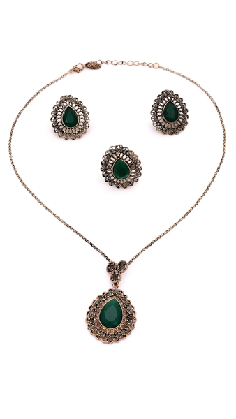 Picture of Efficiency In  Green European 3 Pieces Jewelry Sets