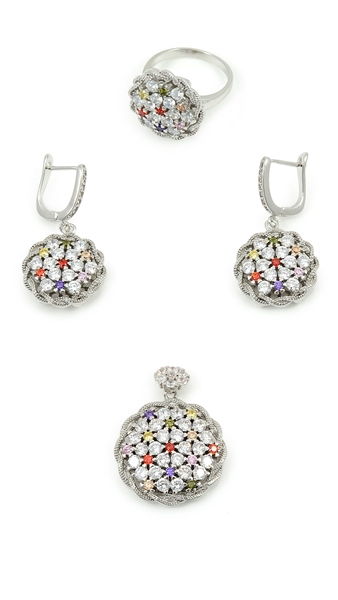 Picture of Unique And Creative South American Cubic Zirconia 3 Pieces Jewelry Sets