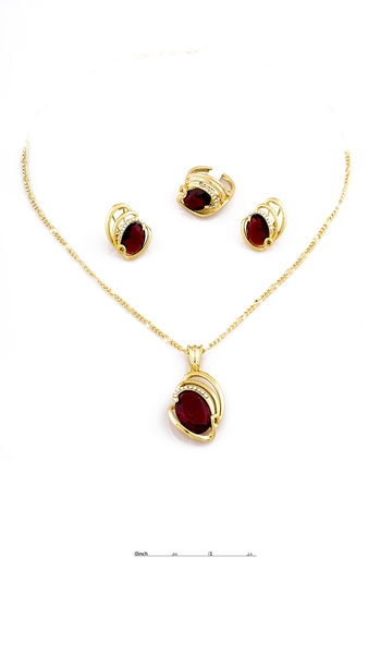 Picture of Romantic  Red Africa & Middle East 3 Pieces Jewelry Sets
