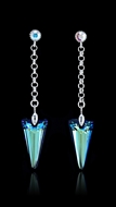 Picture of First Class Colourful Platinum Plated Drop & Dangle