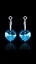Show details for Modern Design Sea Blue Heart & Love Drop & Dangle