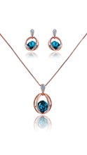 Show details for Online Shopping Small Rose Gold Plated 2 Pieces Jewelry Sets