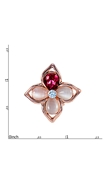 Picture of Modern Design Opal (Imitation) Rose Gold Plated Stud