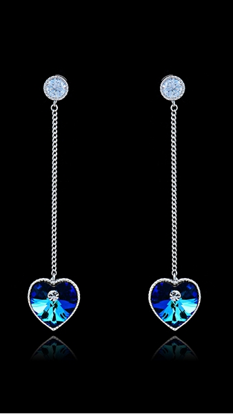 Picture of Amazing Platinum Plated Colourful Drop & Dangle
