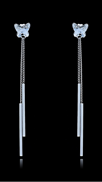 Picture of Purchase Single Stone Platinum Plated Drop & Dangle