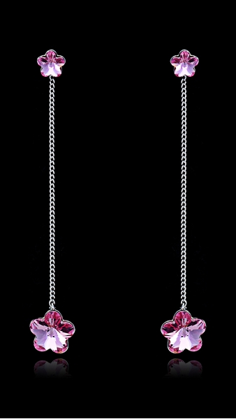 Picture of Three-Dimensional Platinum Plated Zinc-Alloy Drop & Dangle