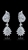Picture of Pretty Platinum Plated Cubic Zirconia Drop & Dangle