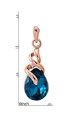 Picture of Delicate Curvy Small Rose Gold Plated Drop & Dangle