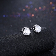 Picture of Novel Style White Platinum Plated Stud