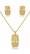 Picture of Fabulous Gold Plated Hollow Out 2 Pieces Jewelry Sets