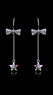 Picture of Touching Platinum Plated Zinc-Alloy Drop & Dangle