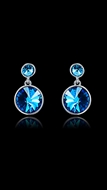 Picture of Superior Quality Swarovski Element Platinum Plated Drop & Dangle