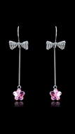 Picture of Well Produced Swarovski Element Platinum Plated Drop & Dangle