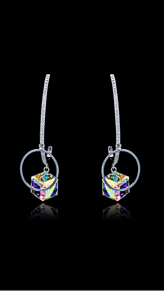 Picture of Hot Selling Big Platinum Plated Drop & Dangle