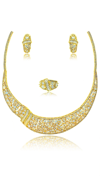 Picture of Long-Term Supplier Luxury Cubic Zirconia 3 Pieces Jewelry Sets