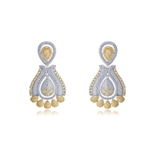 Show details for Odm Micro Pave Multi-Tone Plated Drop & Dangle