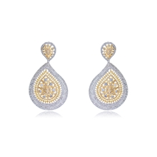 Show details for Unique Luxury White Drop & Dangle