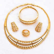 Show details for Romantic  Dubai Style Big 4 Pieces Jewelry Sets