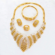 Show details for First Class African Style Gold Plated 4 Pieces Jewelry Sets