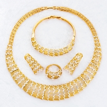Show details for Buy Gold Plated Dubai Style 4 Pieces Jewelry Sets