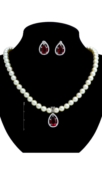 Picture of Brand New Cubic Zirconia Drop 2 Pieces Jewelry Sets