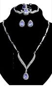 Picture of Sparkling Platinum Plated Rhinestone 4 Pieces Jewelry Sets