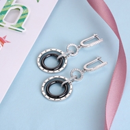 Picture of Hot Selling Platinum Plated Black Drop & Dangle