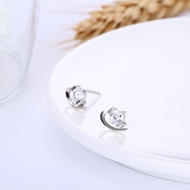 Picture of Excellent Quality  White Platinum Plated Stud 