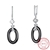 Picture of The Finest Platinum Plated Black Drop & Dangle