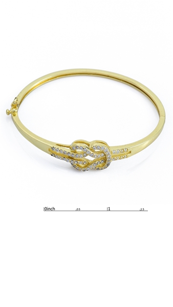 Picture of New Design Multi Stone Gold Plated Bangles
