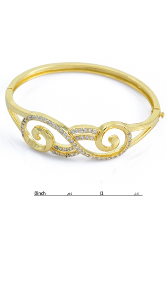 Picture of Delicate Gold Plated Multi Stone Bangles