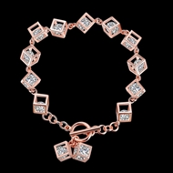 Picture of Sparkling And Fresh Colored Platinum Plated Bracelets