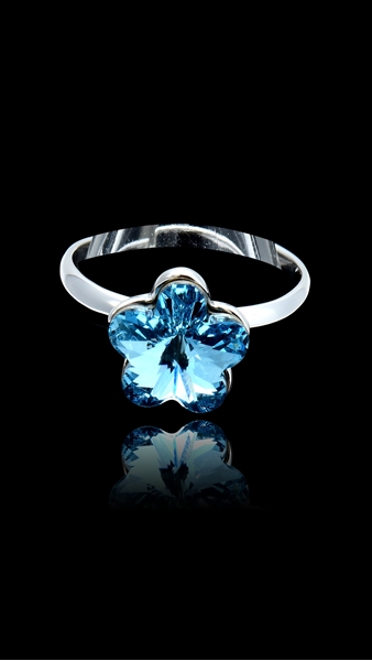 Picture of First-Rate  Platinum Plated Floral Fashion Rings