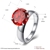 Picture of Delicate Curvy Platinum Plated Red Fashion Rings