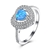 Picture of Promotion Platinum Plated Blue Fashion Rings