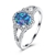 Picture of Top Rated Blue Platinum Plated Fashion Rings