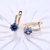 Picture of Simple And Elegant Champagne Gold Plated White Huggies Earrings