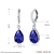 Picture of Attractive And Elegant Champagne Gold Plated Purple Huggies Earrings