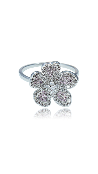 Picture of The Finest Micro Pave Setting Platinum Plated Fashion Rings