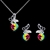Picture of Swarovski Element Round Necklace And Earring Sets 2BL050500S