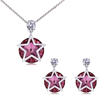Show details for Romantic  Swarovski Element Daily 2 Pieces Jewelry Sets