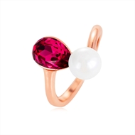 Picture of Delicate Curvy Small Rose Gold Plated Fashion Rings