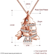 Picture of Cubic Zirconia Copper Or Brass Pendant Necklaces 3LK053796N