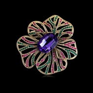 Picture of Artificial Crystal Zinc Alloy Brooches 2YJ053977