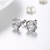 Picture of Good Cubic Zirconia Platinum Plated Stud Earrings