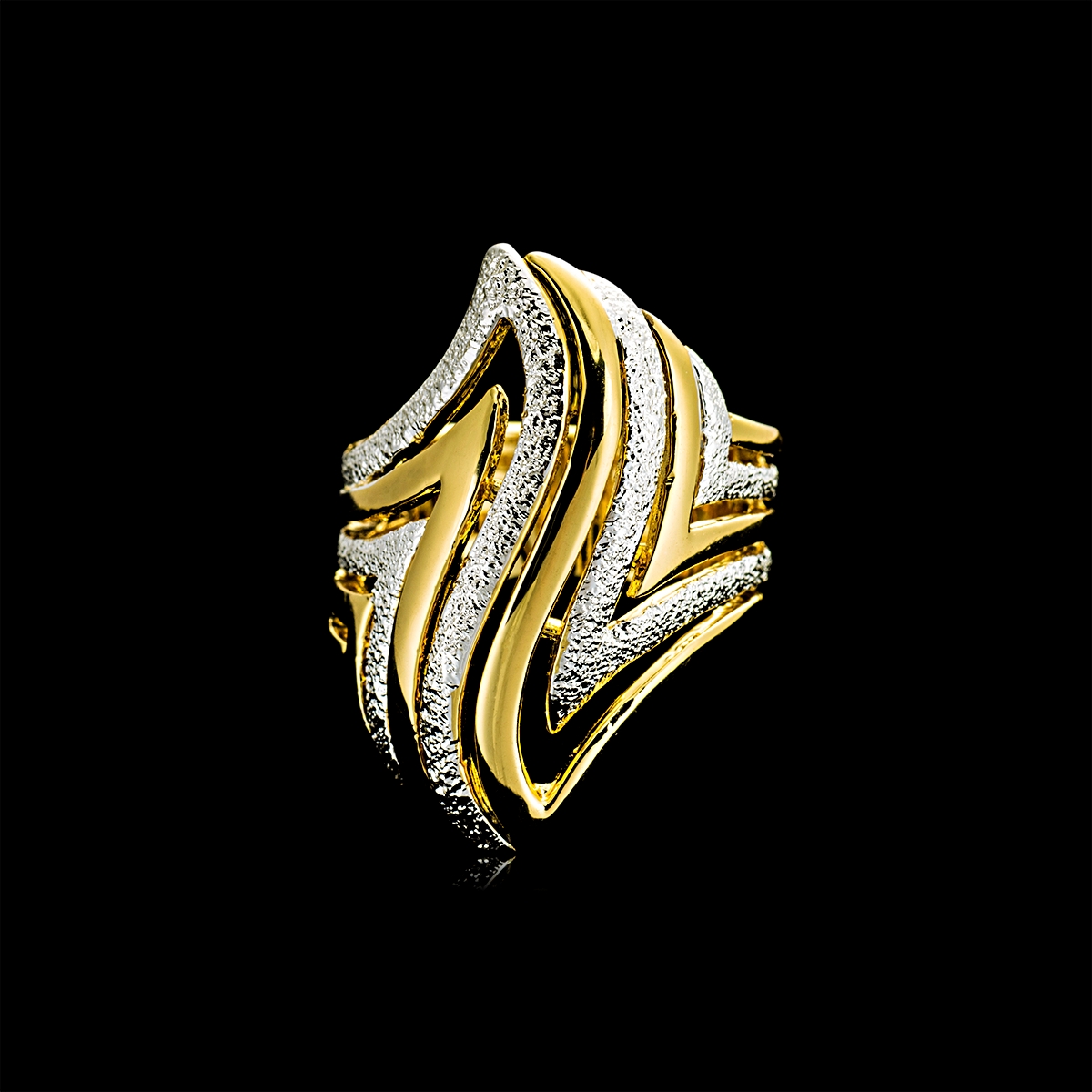 Odm Big Gold Plated Fashion Rings