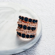 Picture of Great Value Blue Rose Gold Plated Fashion Ring with Full Guarantee