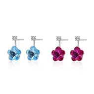Picture of Purchase Platinum Plated Pink Stud Earrings Exclusive Online