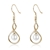 Picture of Good Quality Artificial Pearl 925 Sterling Silver Dangle Earrings